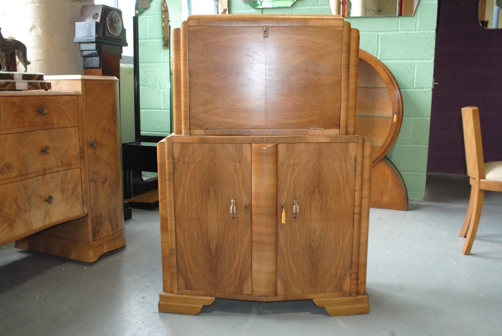 Walnut Art Deco Bureau