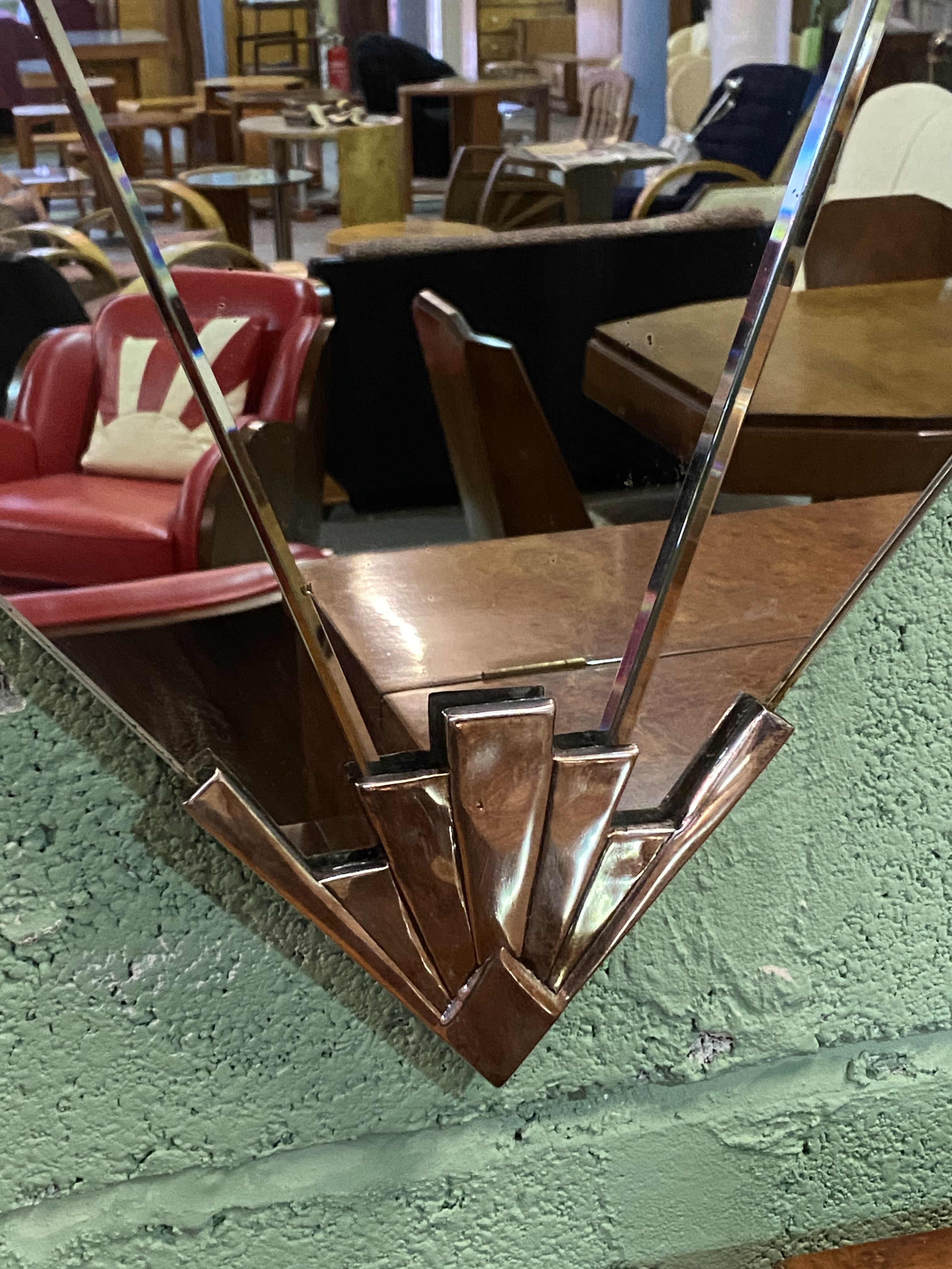 Rare Original Art Deco Diamond Mirror  Cloud 9, Art Deco Furniture Sales