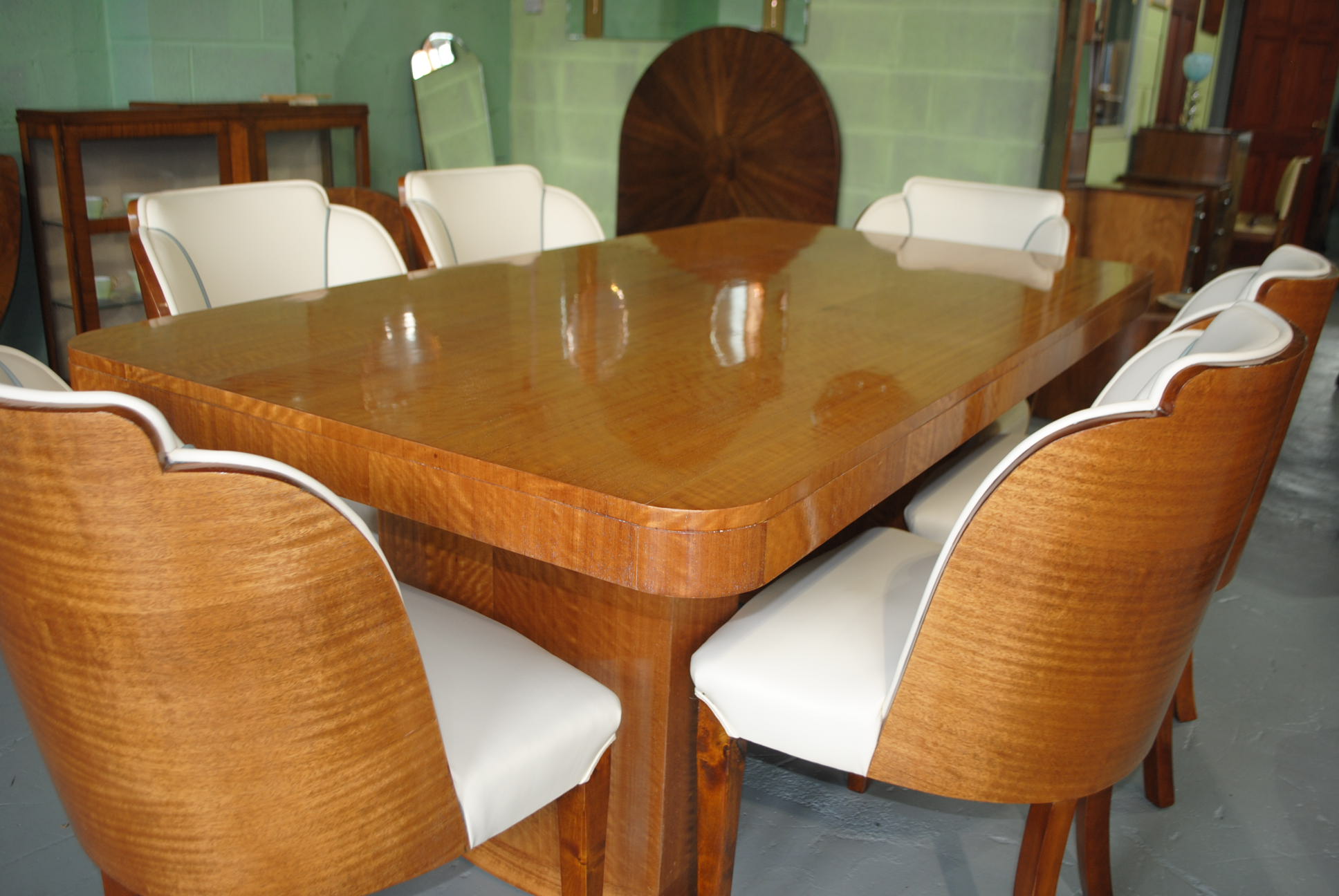 Enquire About Epstein Dining Table And 6 Cloud Back Chairs In Fiddle Maple Enquire About Epstein Dining Table And 6 Cloud Back Chairs In Fiddle Maple