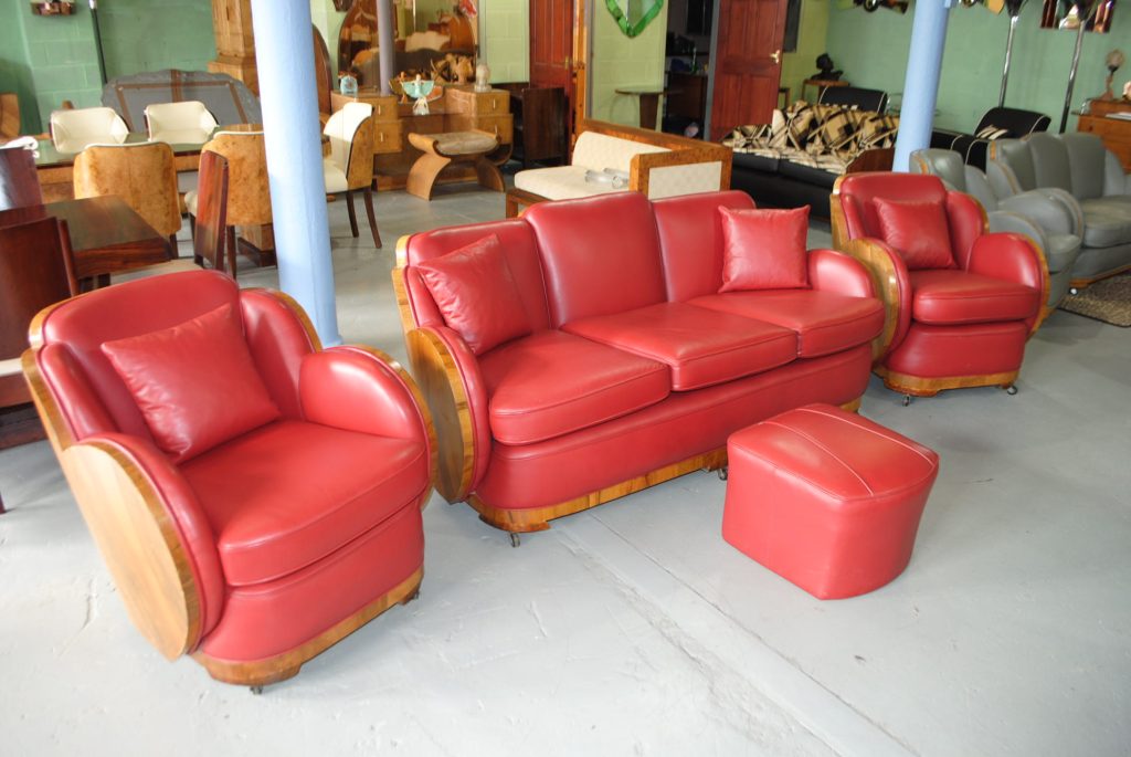 Epstein Walnut Cloudback 3 piece suite