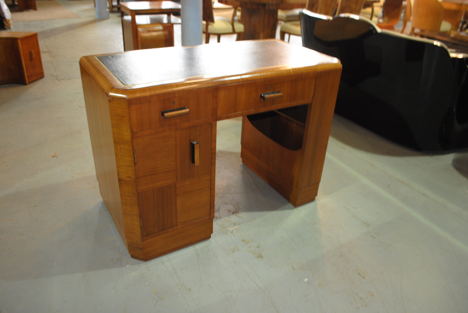 Art Deco Walnut Desk Cloud 9 Art Deco Furniture Sales