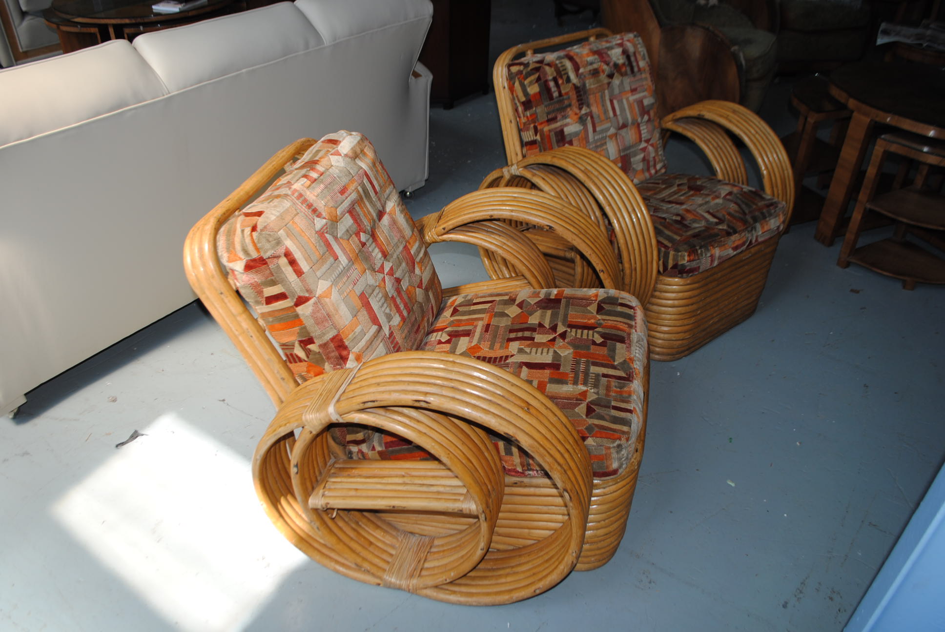 Pair of original Art Deco Bamboo Chairs || Cloud 9, Art Deco Furniture