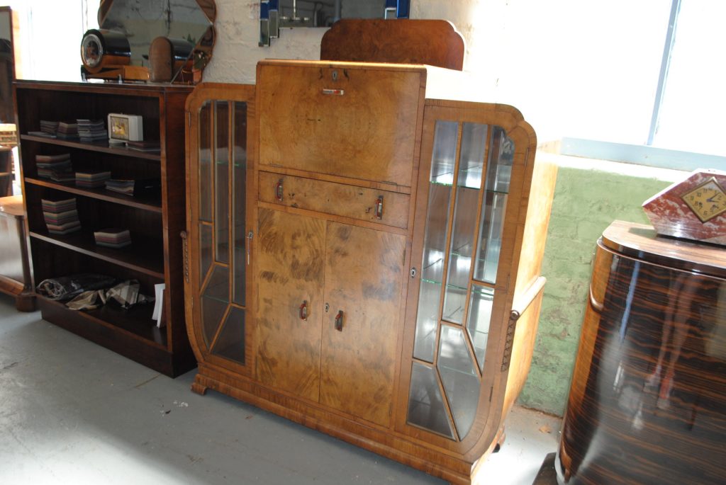 Original Art Deco Cocktail Cabinet Display Cabinet Cloud 9 Art