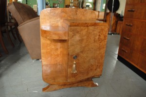 Walnut Original Art Deco Hall Cupboard Cloud 9 Art Deco